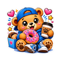 Kawaii Critters •Coffee & Donut Bear•