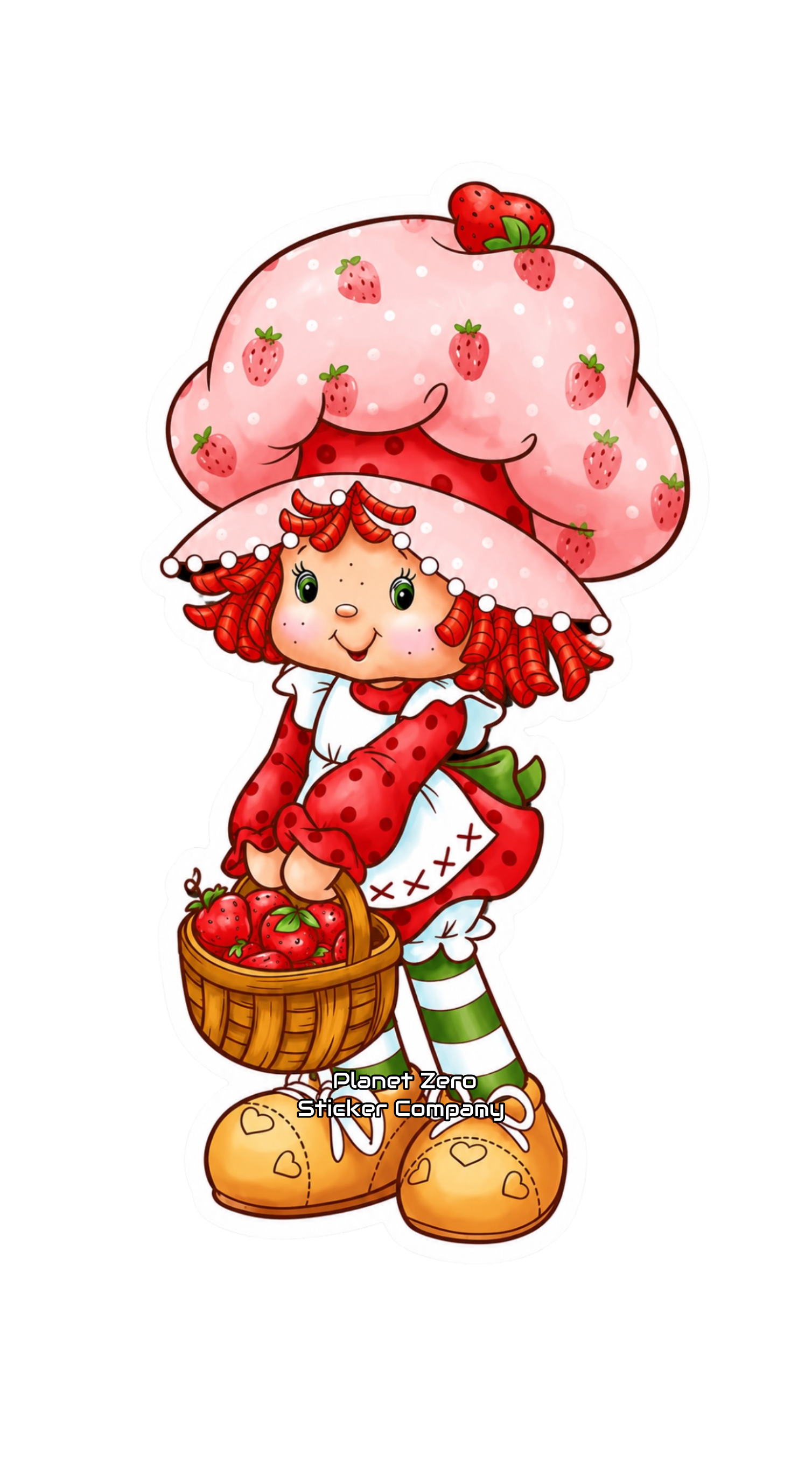 Strawberry Girl Holding Basket