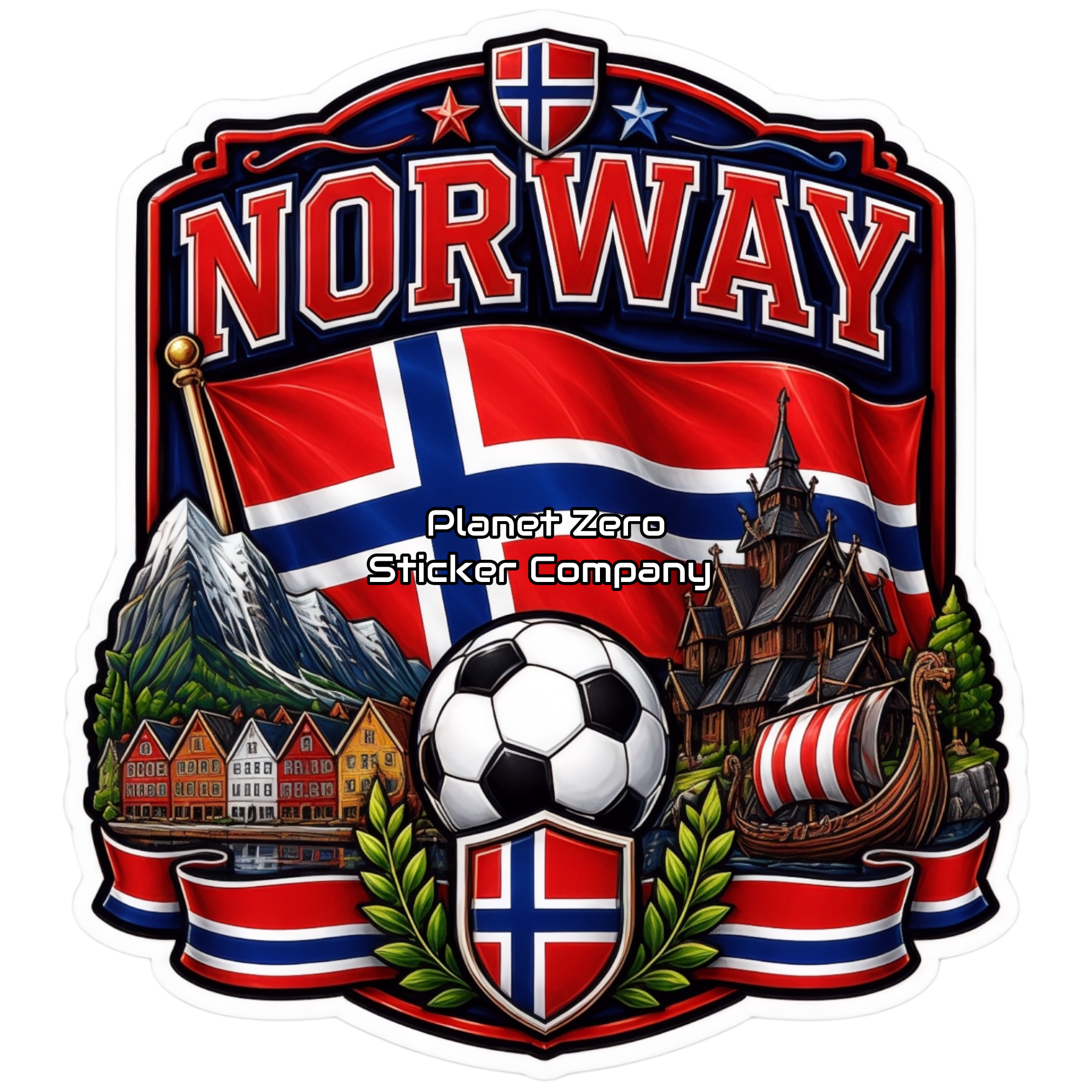 Norway Soccer Flag
