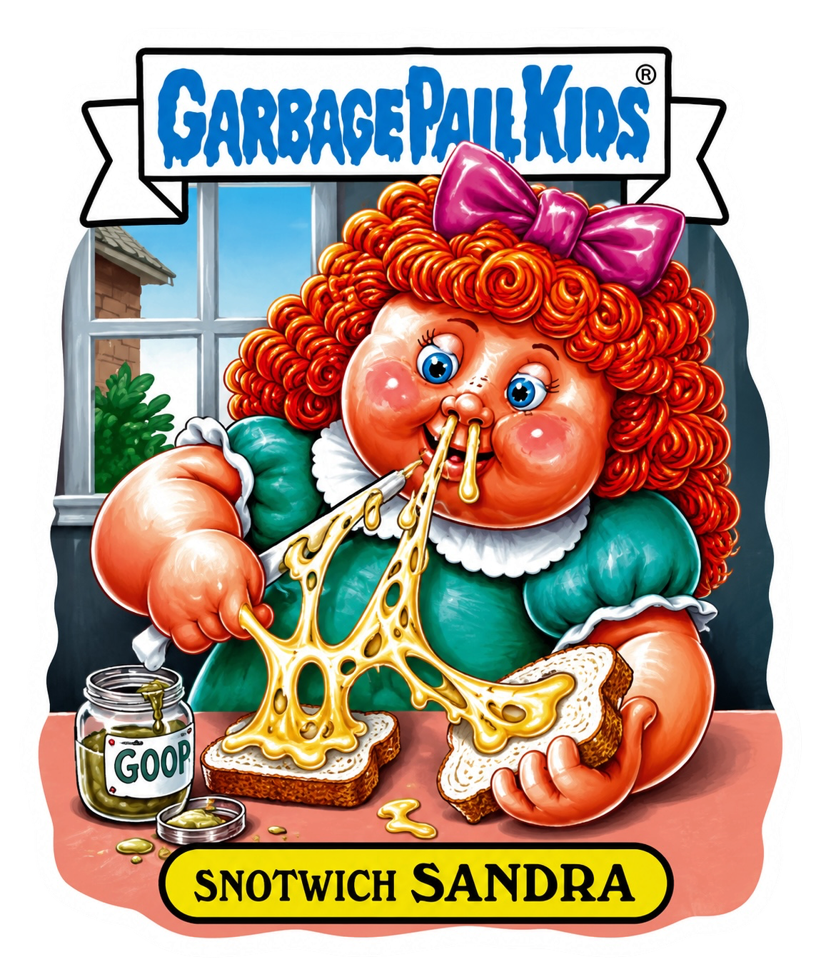 Garbage Pail kids (Snotwich Sandra)