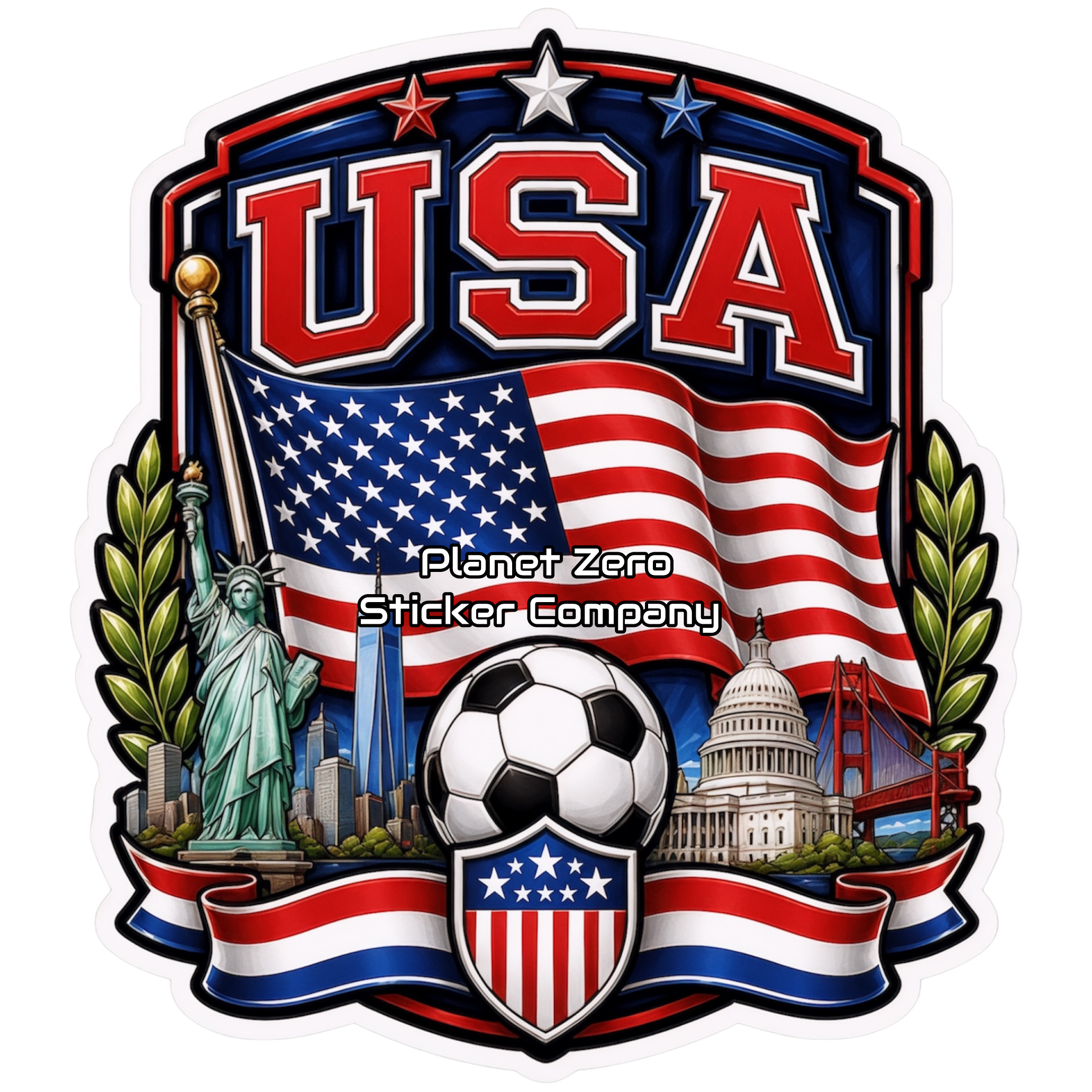 U.S.A. Soccer Flag