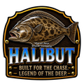 Halibut – Trophy Fish Sticker
