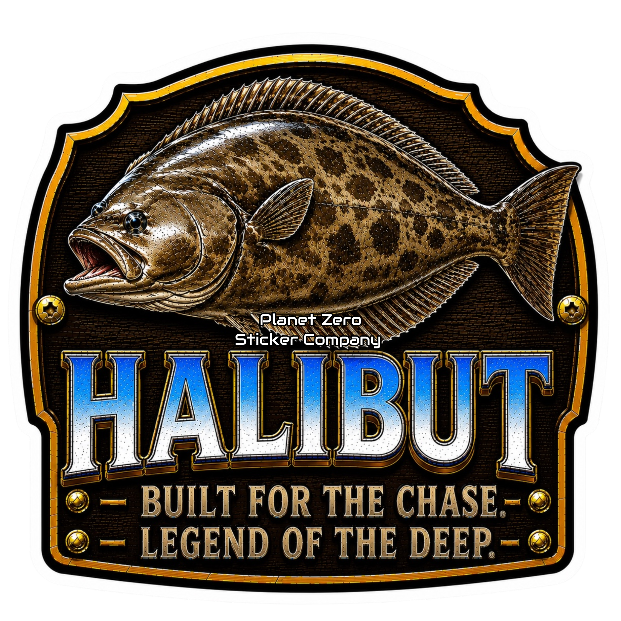 Halibut – Trophy Fish Sticker