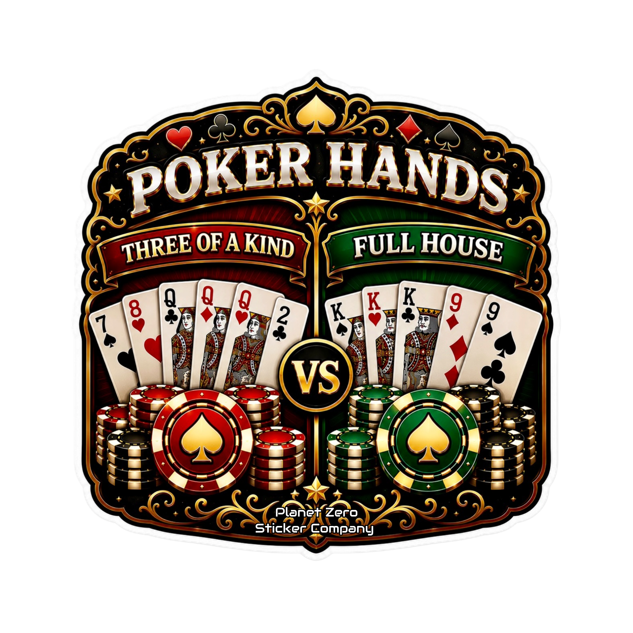 Casino Theme (Poker Hand)